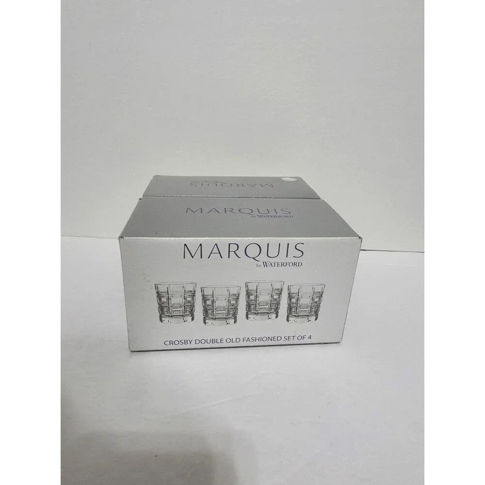 Waterford Marquis Crosby Set Of 4 Double Old Fashioned Whiskey Glasses